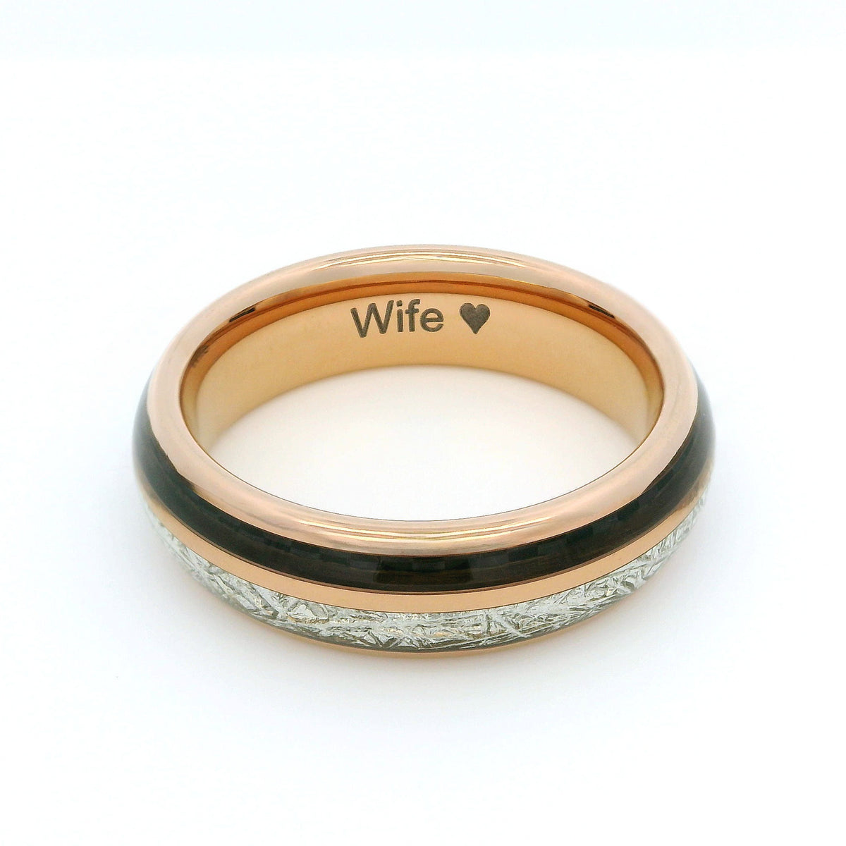 The Rosie Black 6mm Wonder Ring Size Q - Clearance 1161