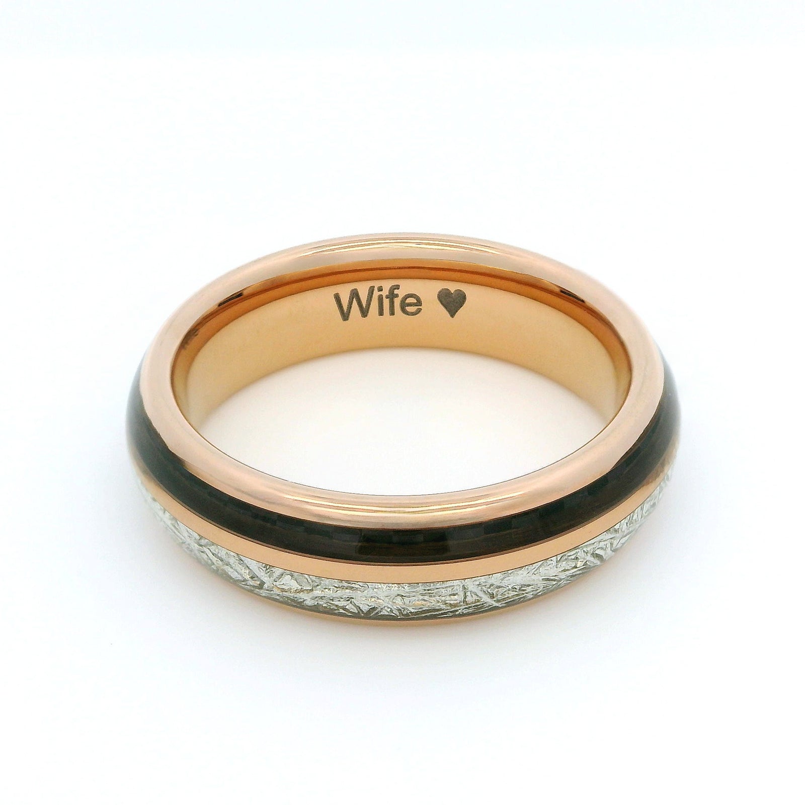 The Rosie Black 6mm Wonder Ring Size Q - Clearance 1161