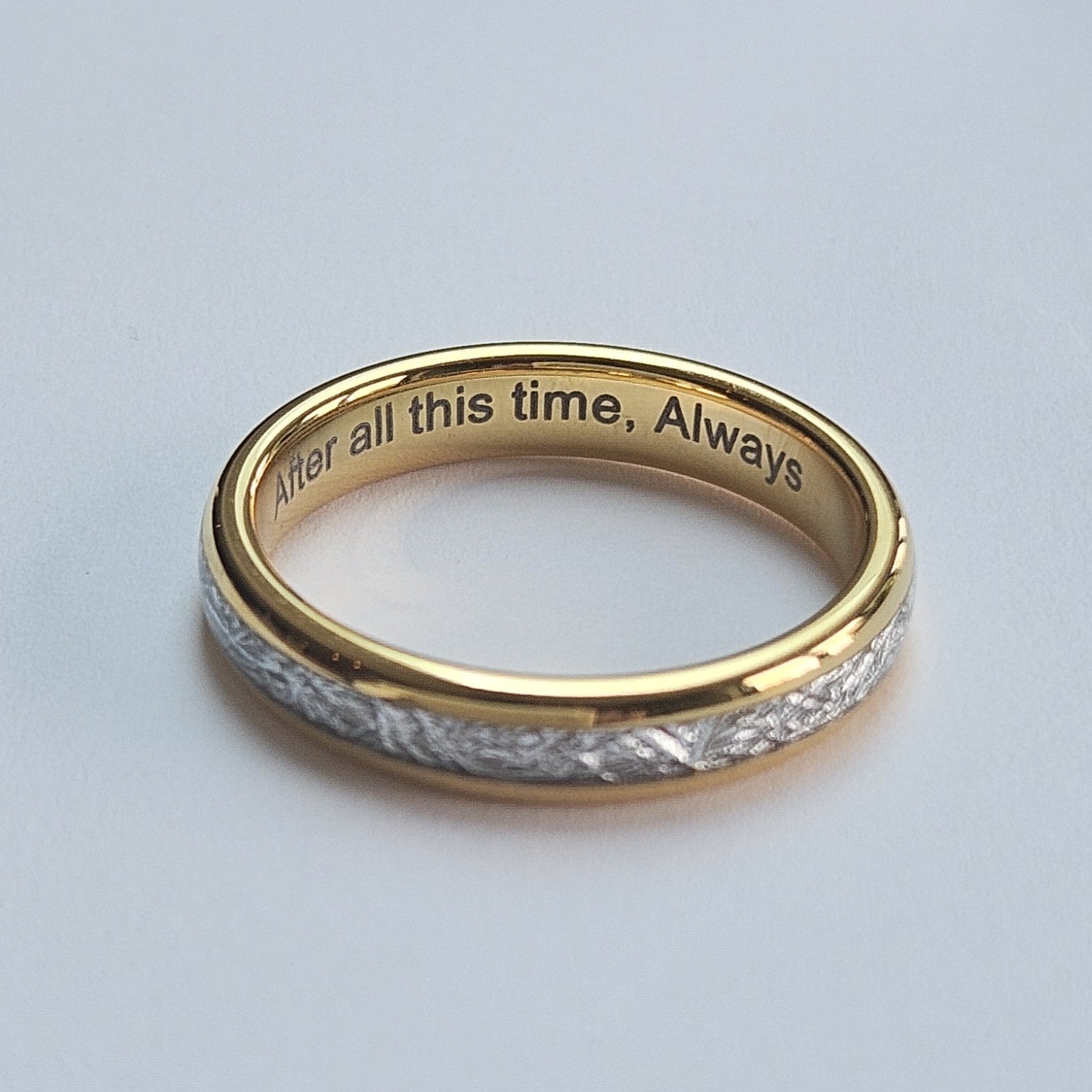 The Golden Steel 4mm Wonder Ring Size R - Clearance 1063