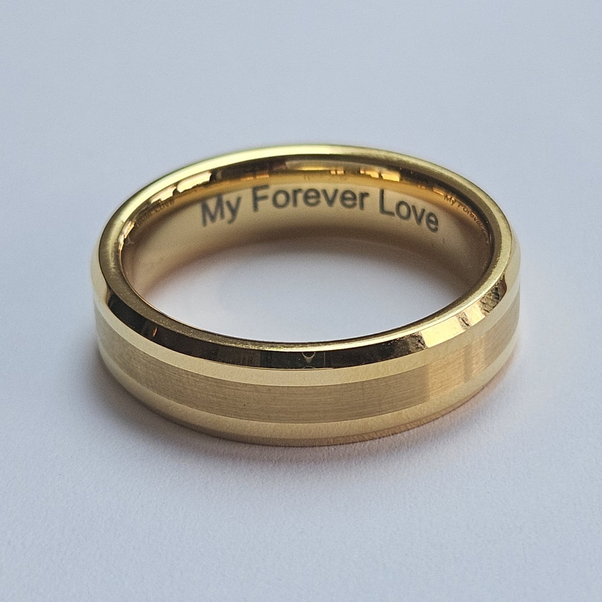 Gold Brushed 6mm Wonder Ring Size U - Clearance 1071