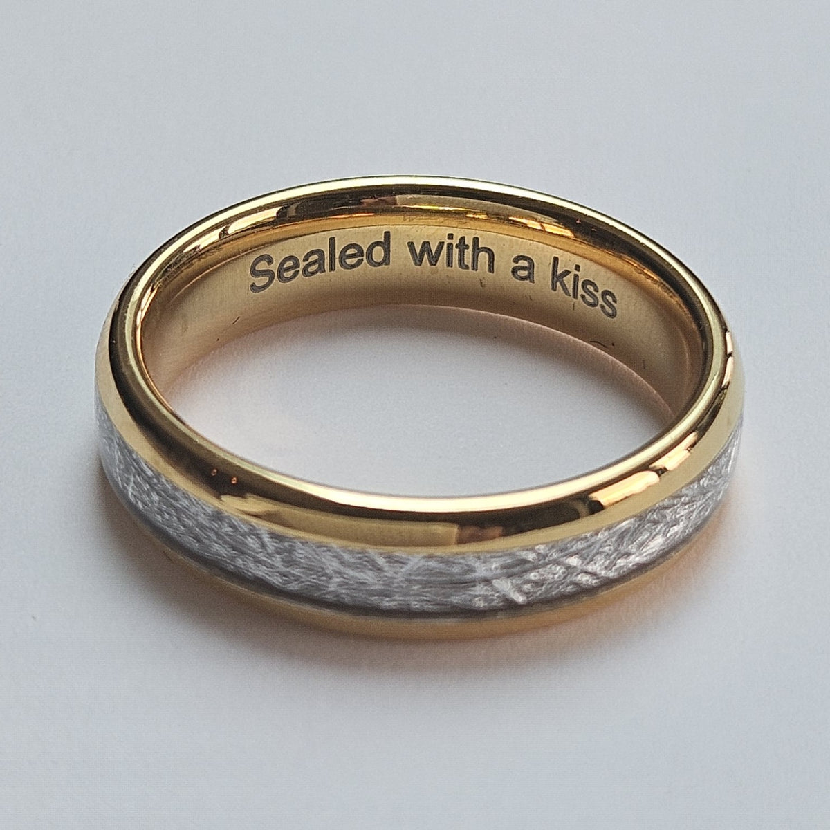 The Golden Steel 6mm Wonder Ring Size W - Clearance 1052