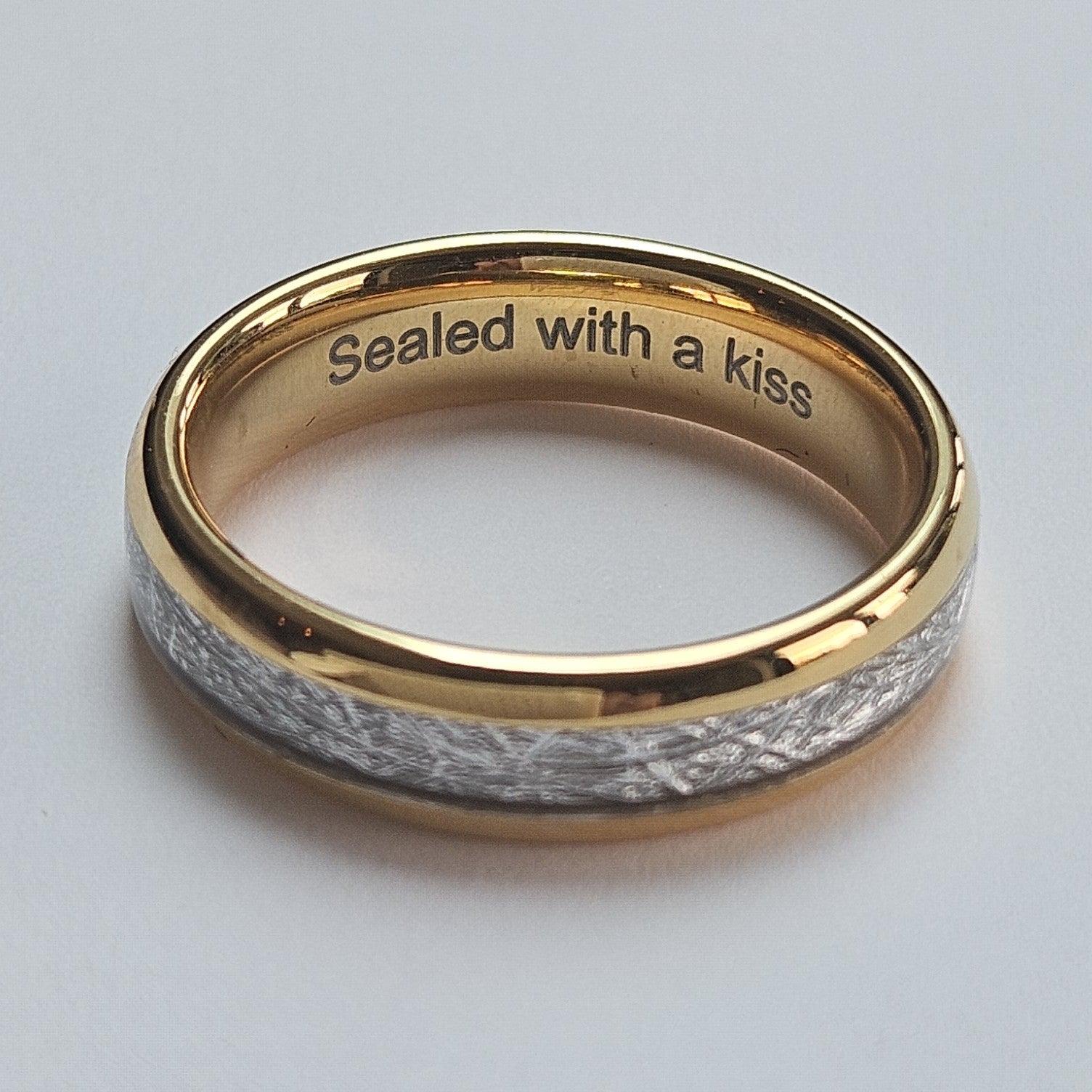 The Golden Steel 6mm Wonder Ring Size W - Clearance 1052
