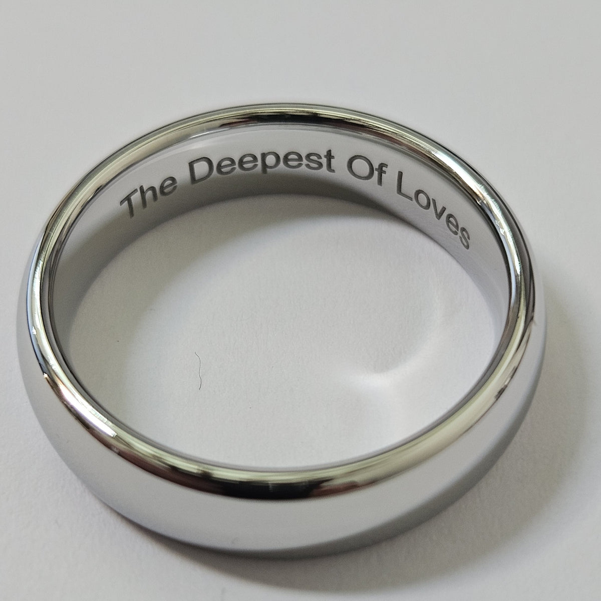 White Gold 6mm Wonder Ring Size W - Clearance 1026