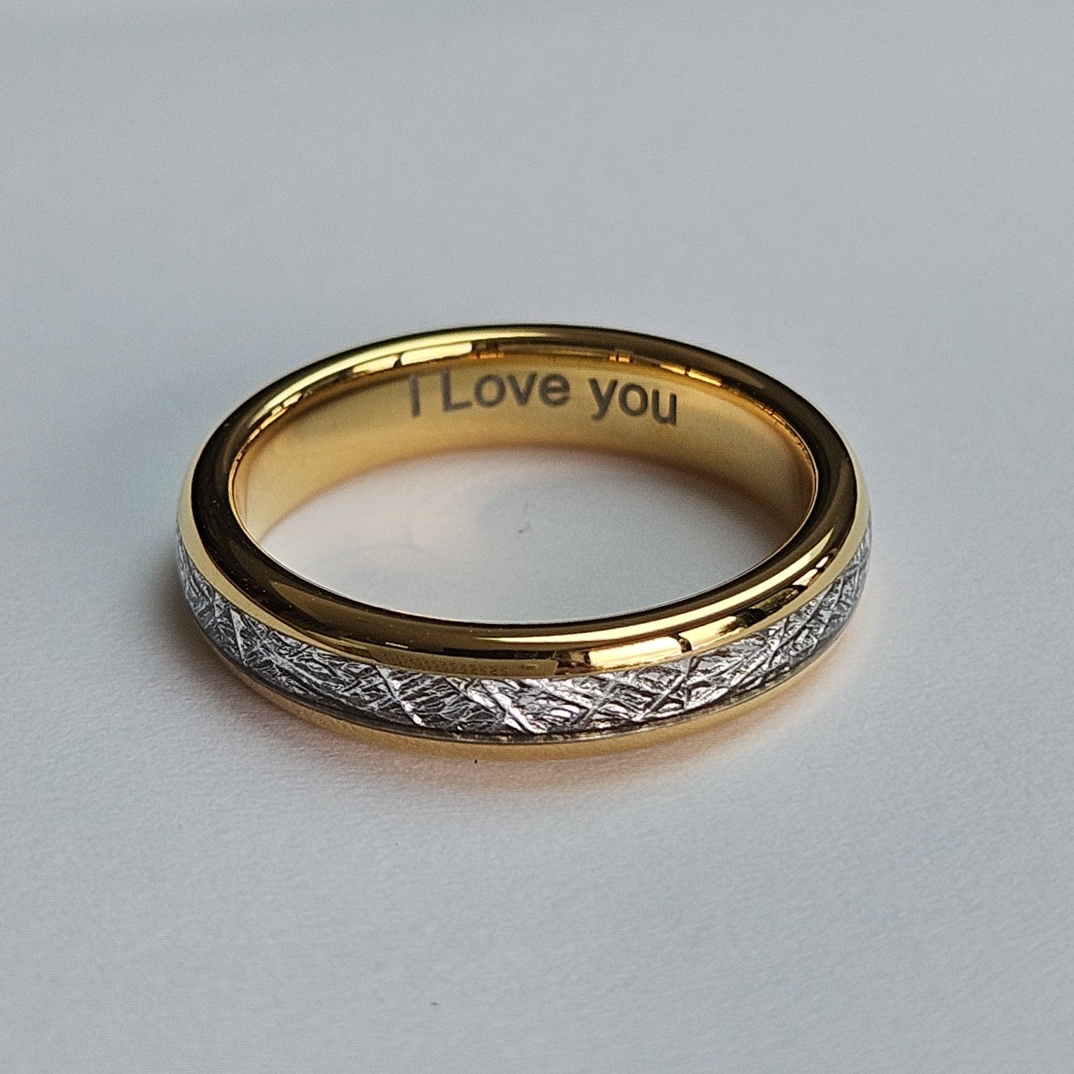The Golden Steel 4mm Wonder Ring Size M - Clearance 1094