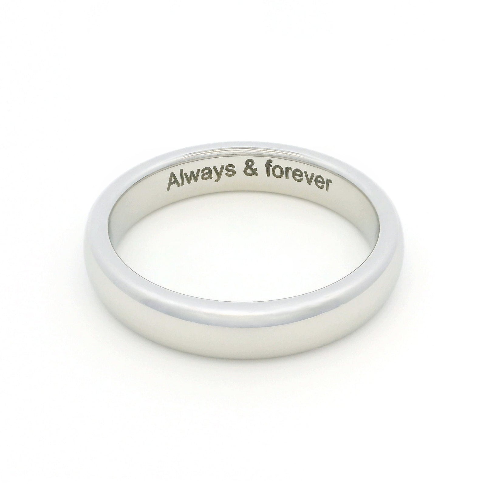 White Gold 4mm Wonder Ring Size R - Clearance 1173