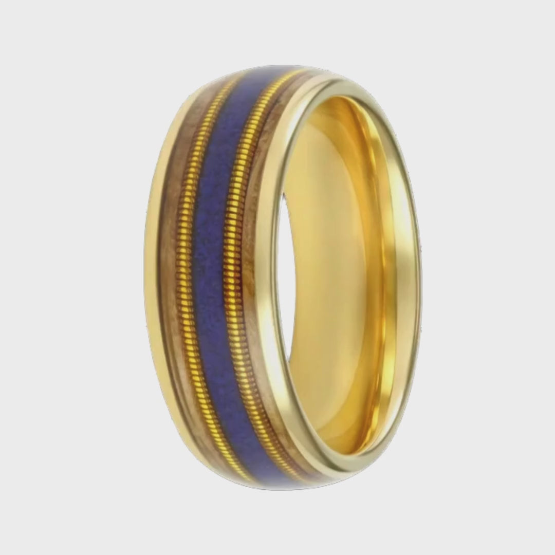 Blue Opal Guitar String 8mm Wonder Ring