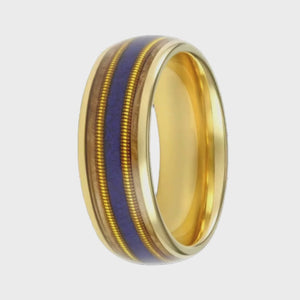 Blue Opal Guitar String 8mm Wonder Ring