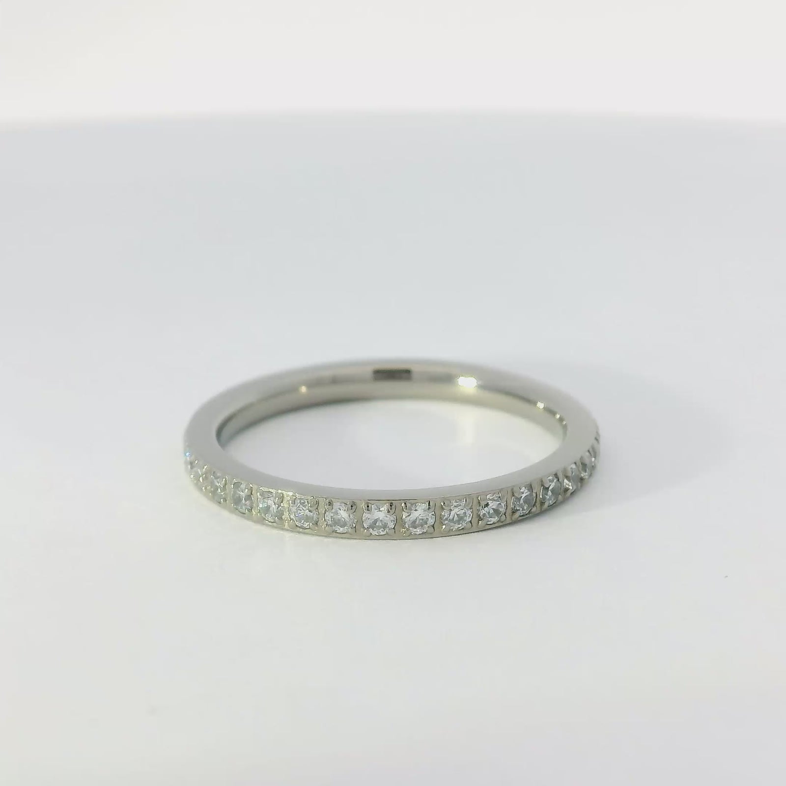 2mm Original Titanium Full Glitz Eternity Ring | Cubic Zirconia Stacking Ring