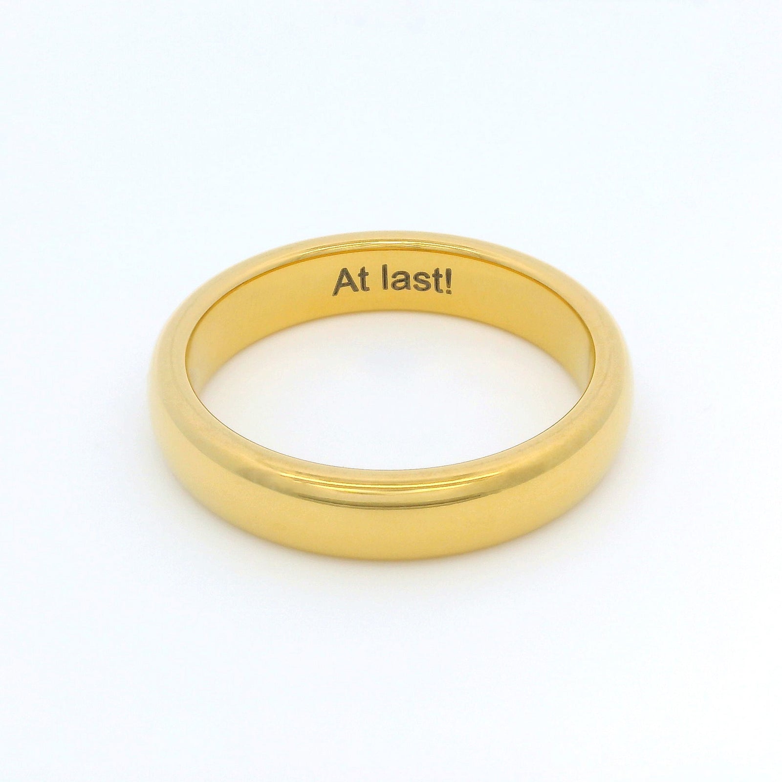 Gold 4mm Wonder Ring Size P - Clearance 1154