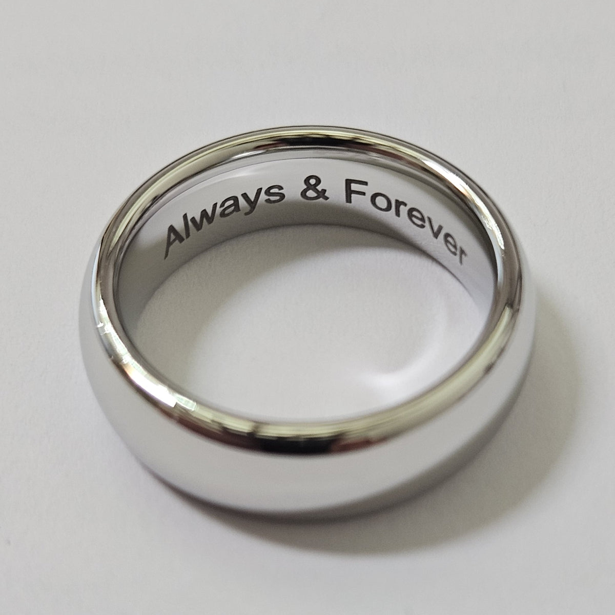 White Gold 6mm Wonder Ring Size L - Clearance 1024