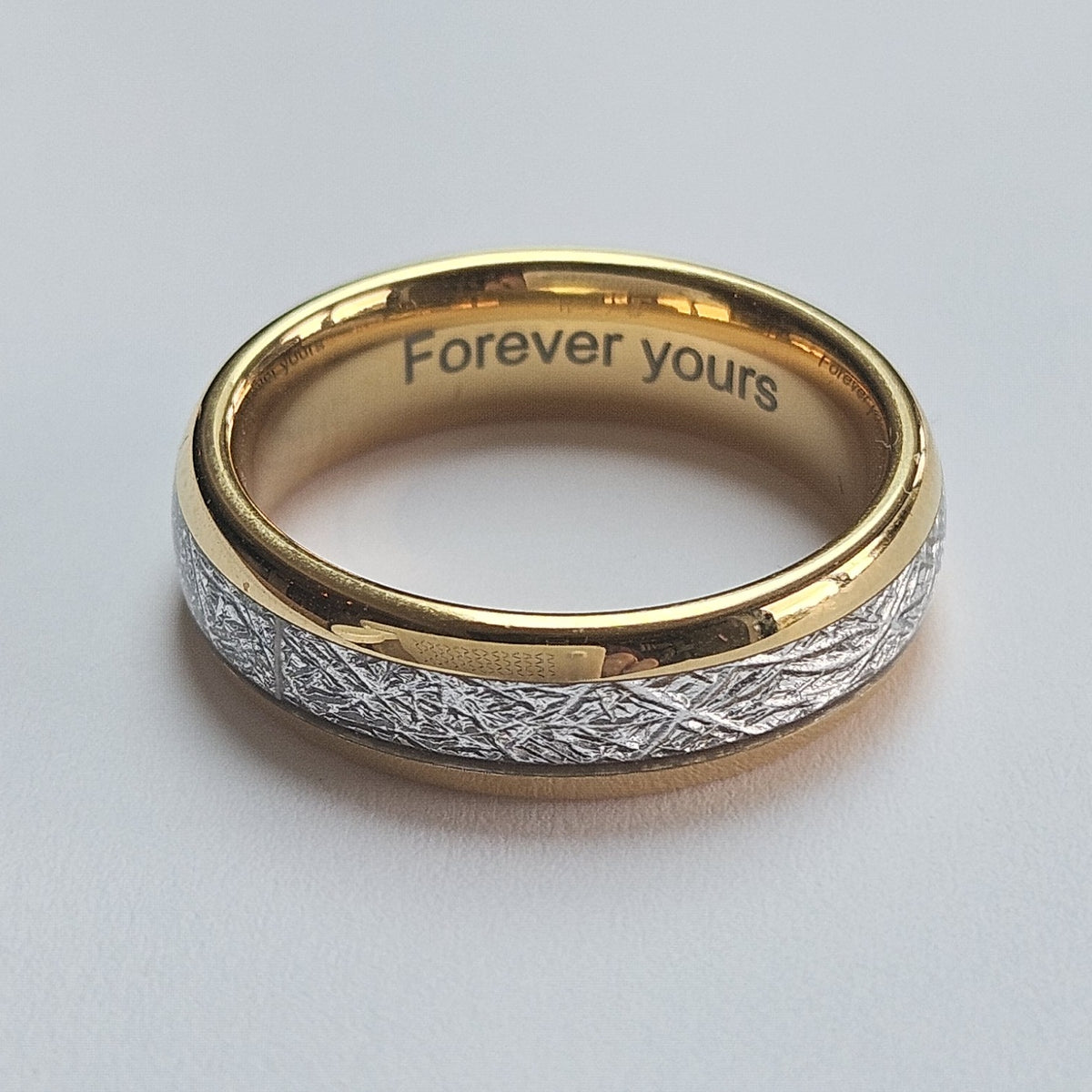The Golden Steel 6mm Wonder Ring Size R - Clearance 1050