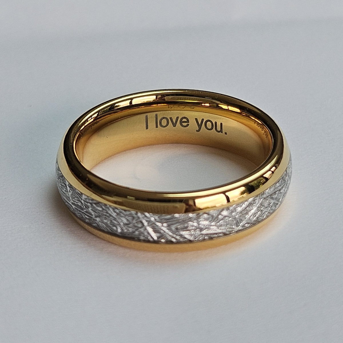 The Golden Steel 6mm Wonder Ring Size O - Clearance 1106