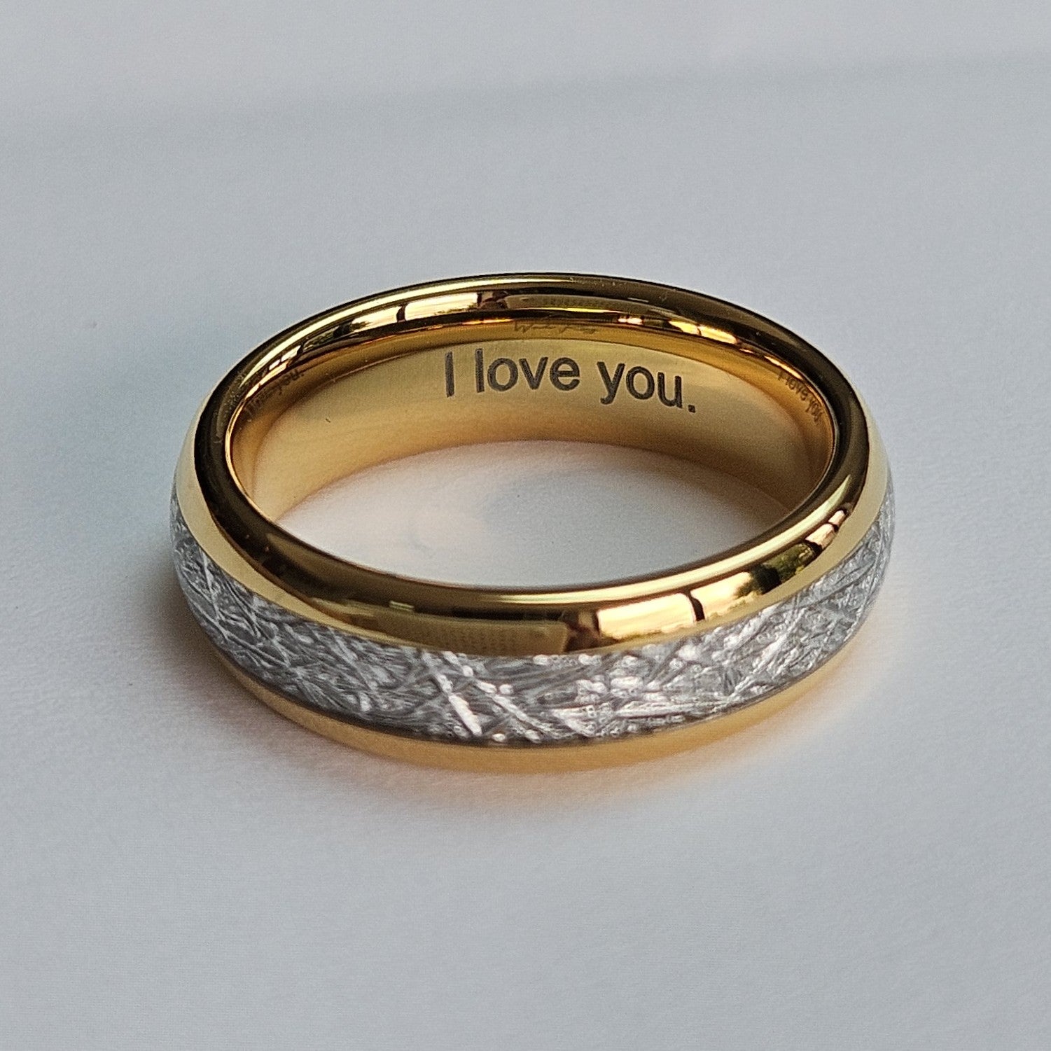 The Golden Steel 6mm Wonder Ring Size O - Clearance 1106
