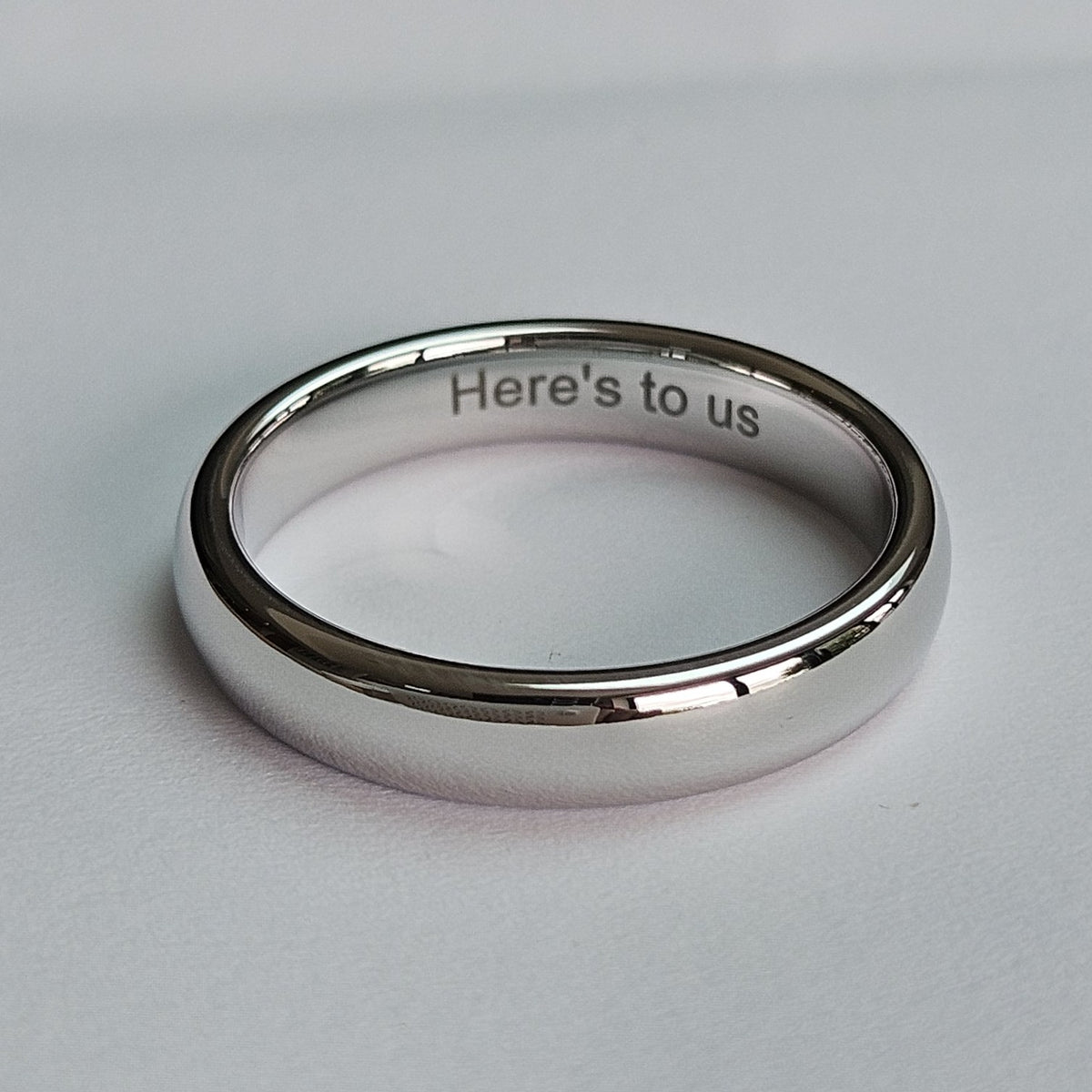 White Gold 4mm Wonder Ring Size Q - Clearance 1101