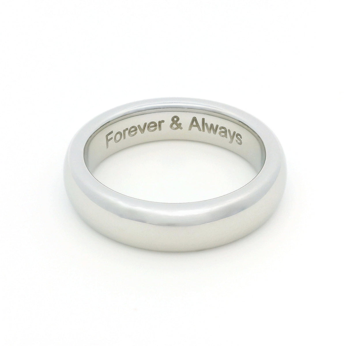 White Gold 4mm Wonder Ring Size I - Clearance 1187