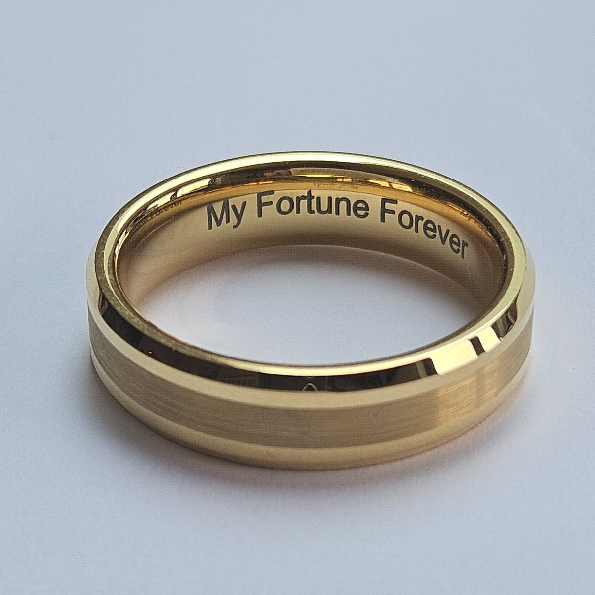 Gold Brushed 6mm Wonder Ring Size W - Clearance 1072