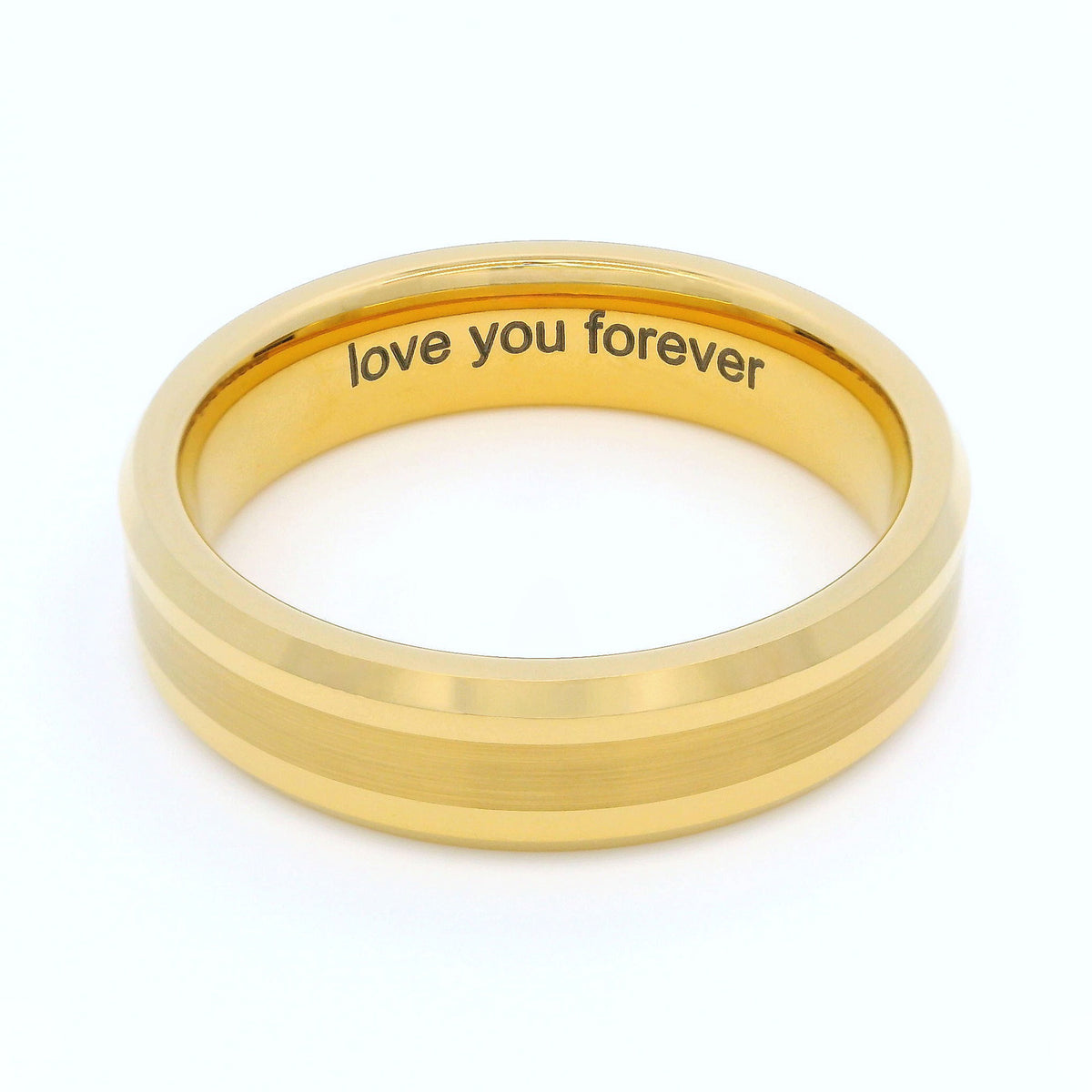 Gold Brushed 6mm Wonder Ring Size Y - Clearance 1156