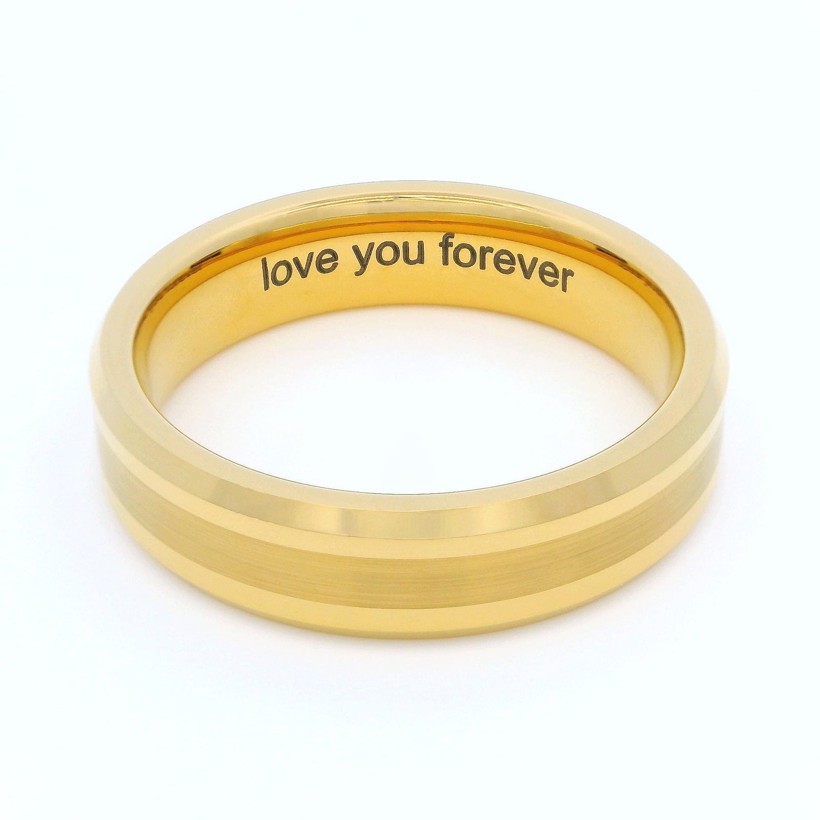 Gold Brushed 6mm Wonder Ring Size Y - Clearance 1156