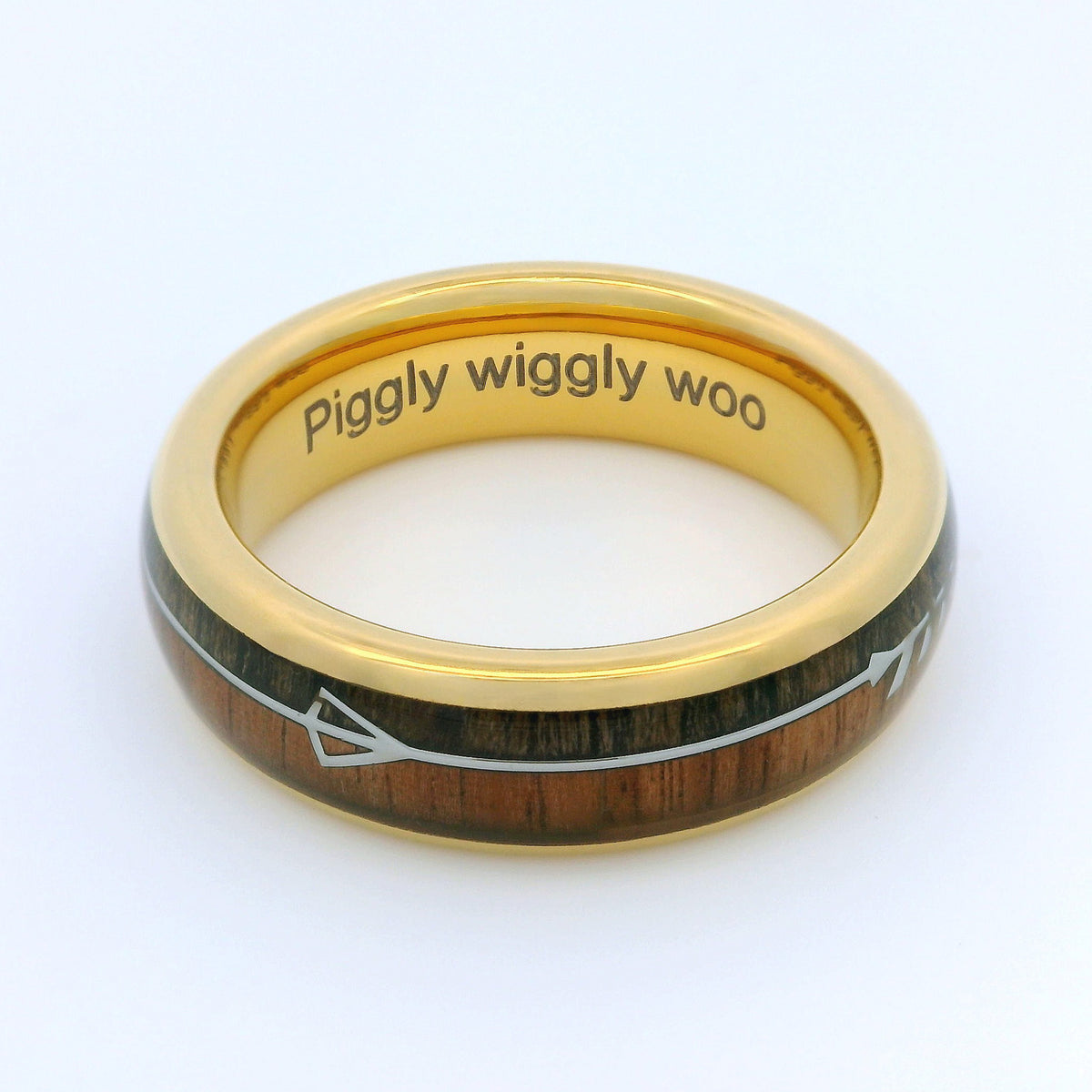 The Gold Harold Arrow 6mm Wonder Ring Size O - Clearance 1140