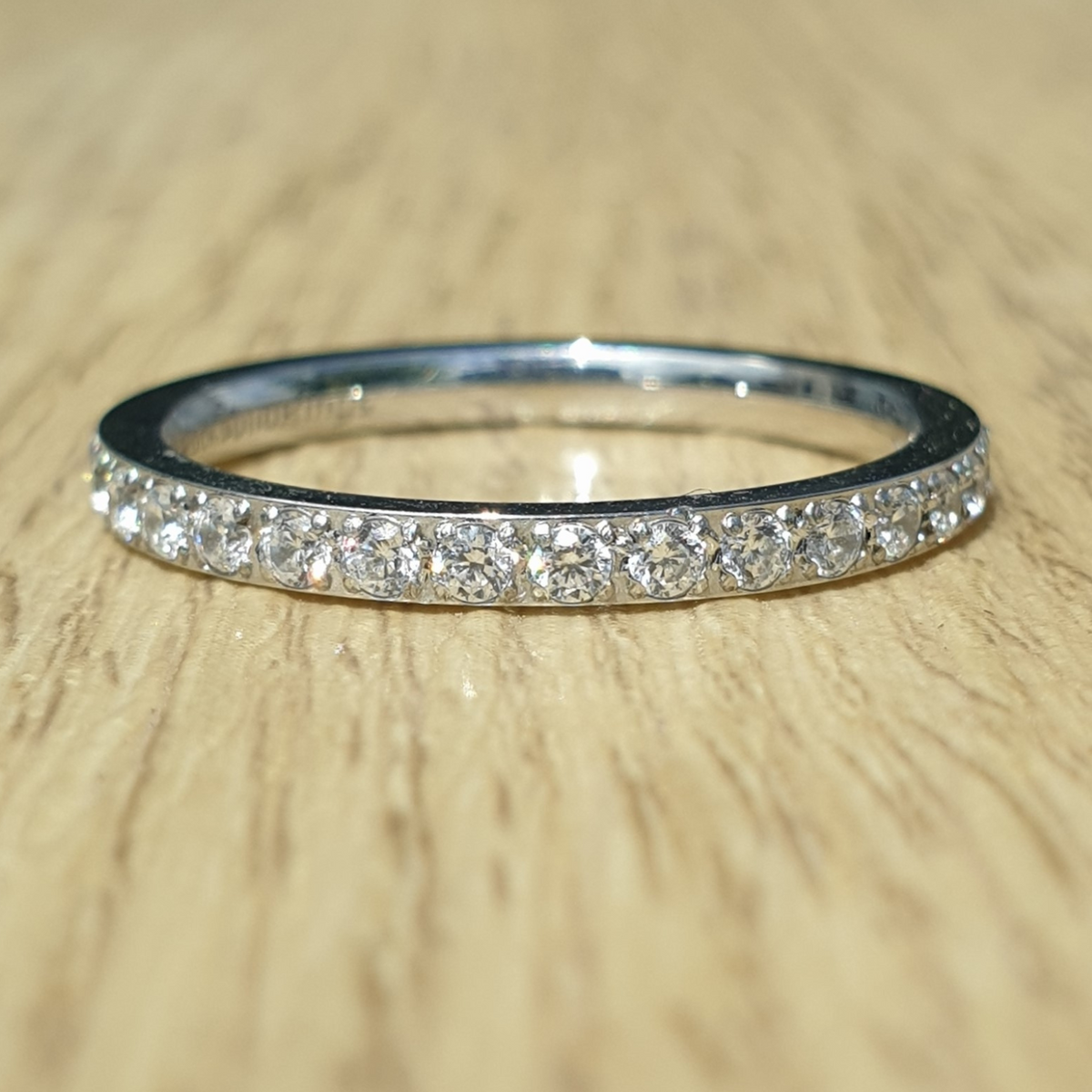 White Gold 2mm Full Glitz Ring