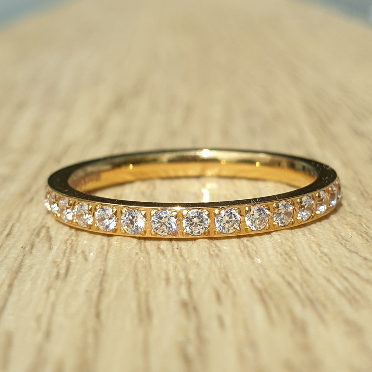 Gold 2mm Full Glitz Ring