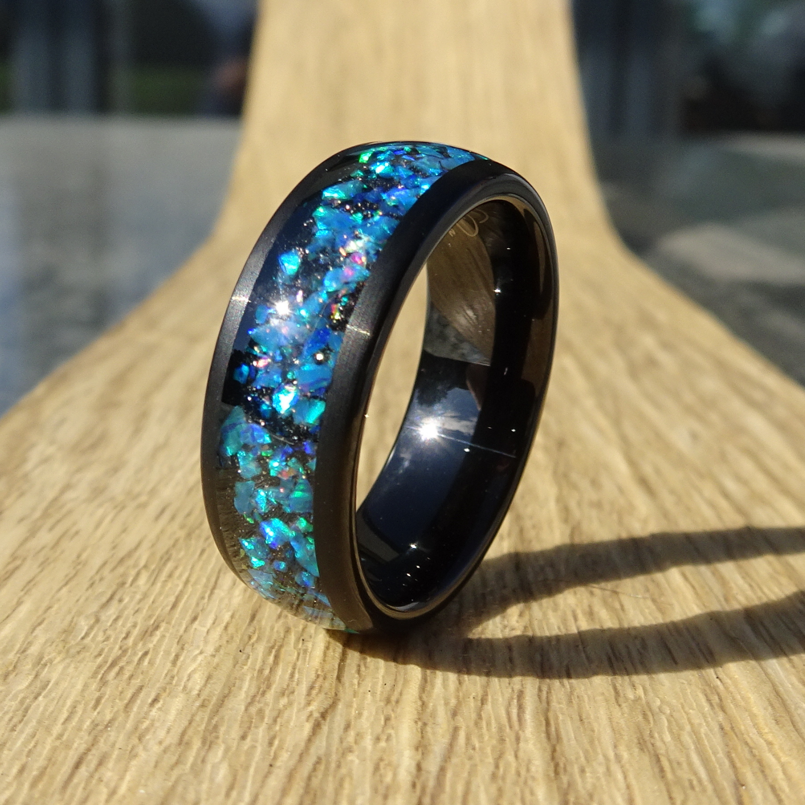 Mens fire opal deals ring