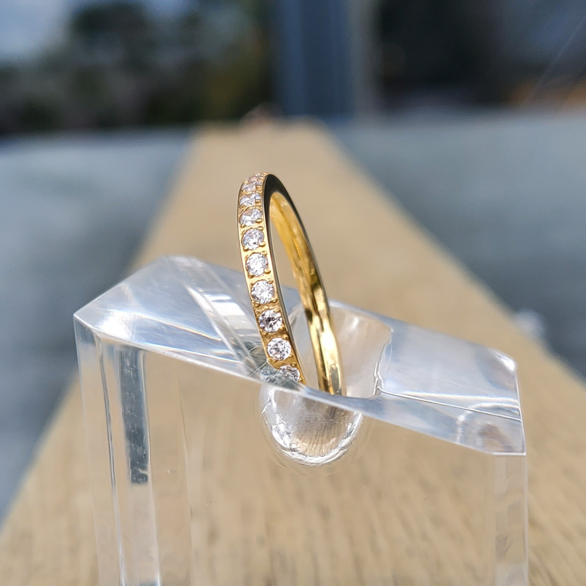 Gold 2mm Full Glitz Ring