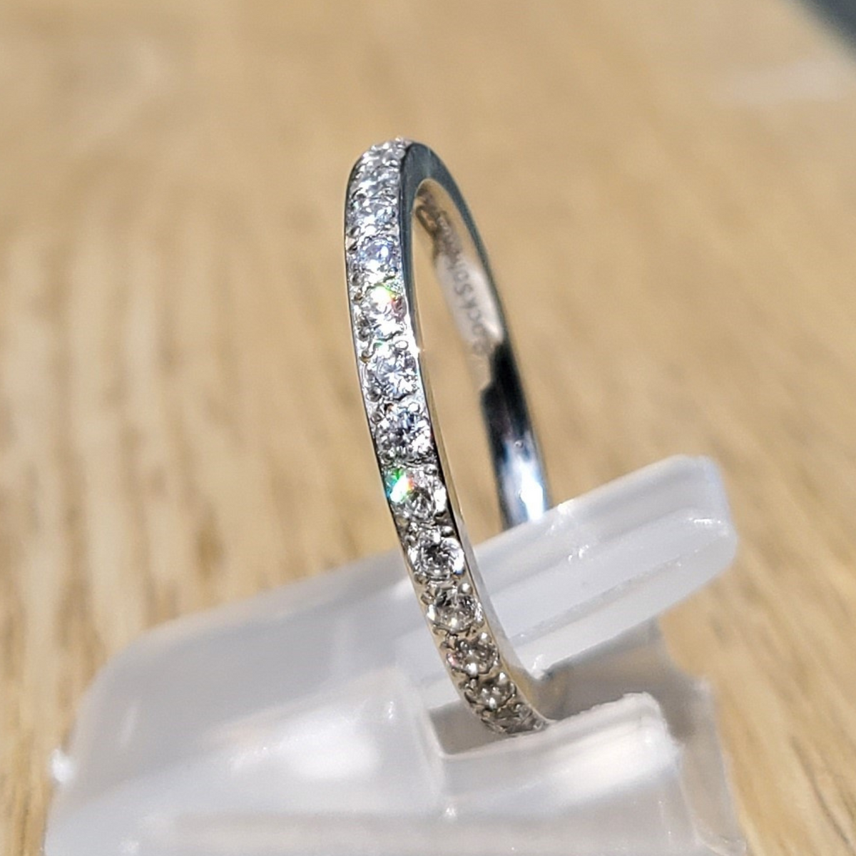 White Gold 2mm Full Glitz Ring