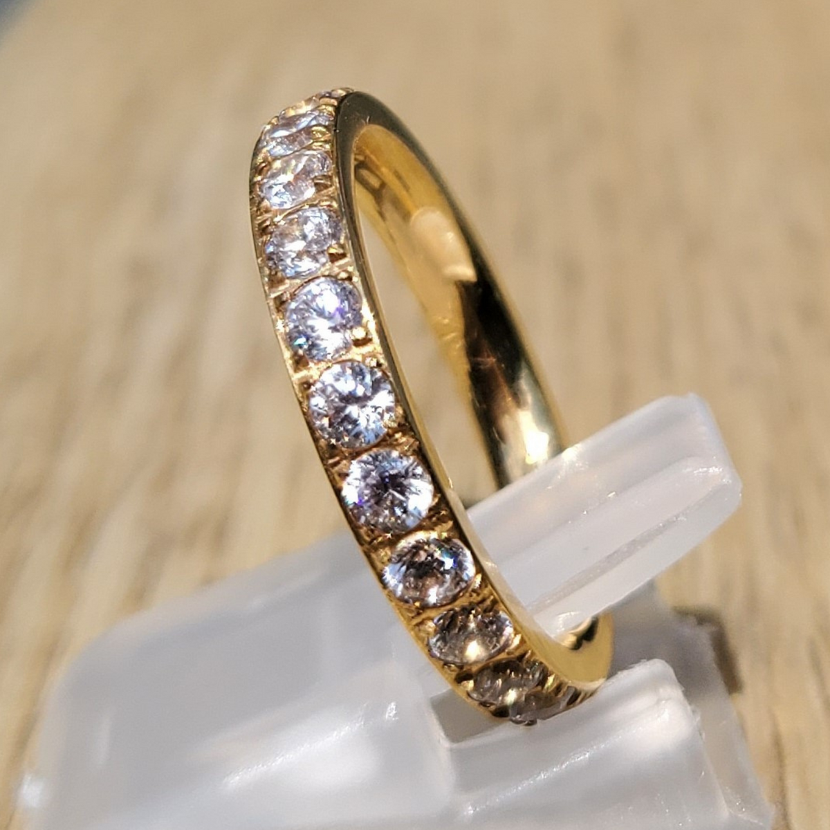 Gold 3mm Full Glitz Ring