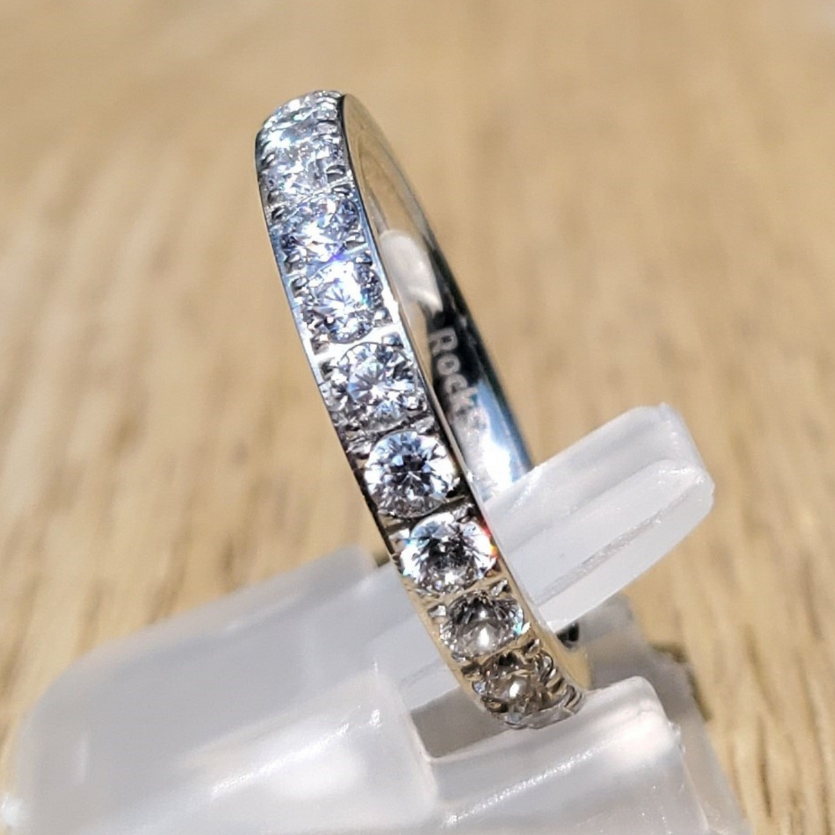 White Gold 3mm Full Glitz Ring