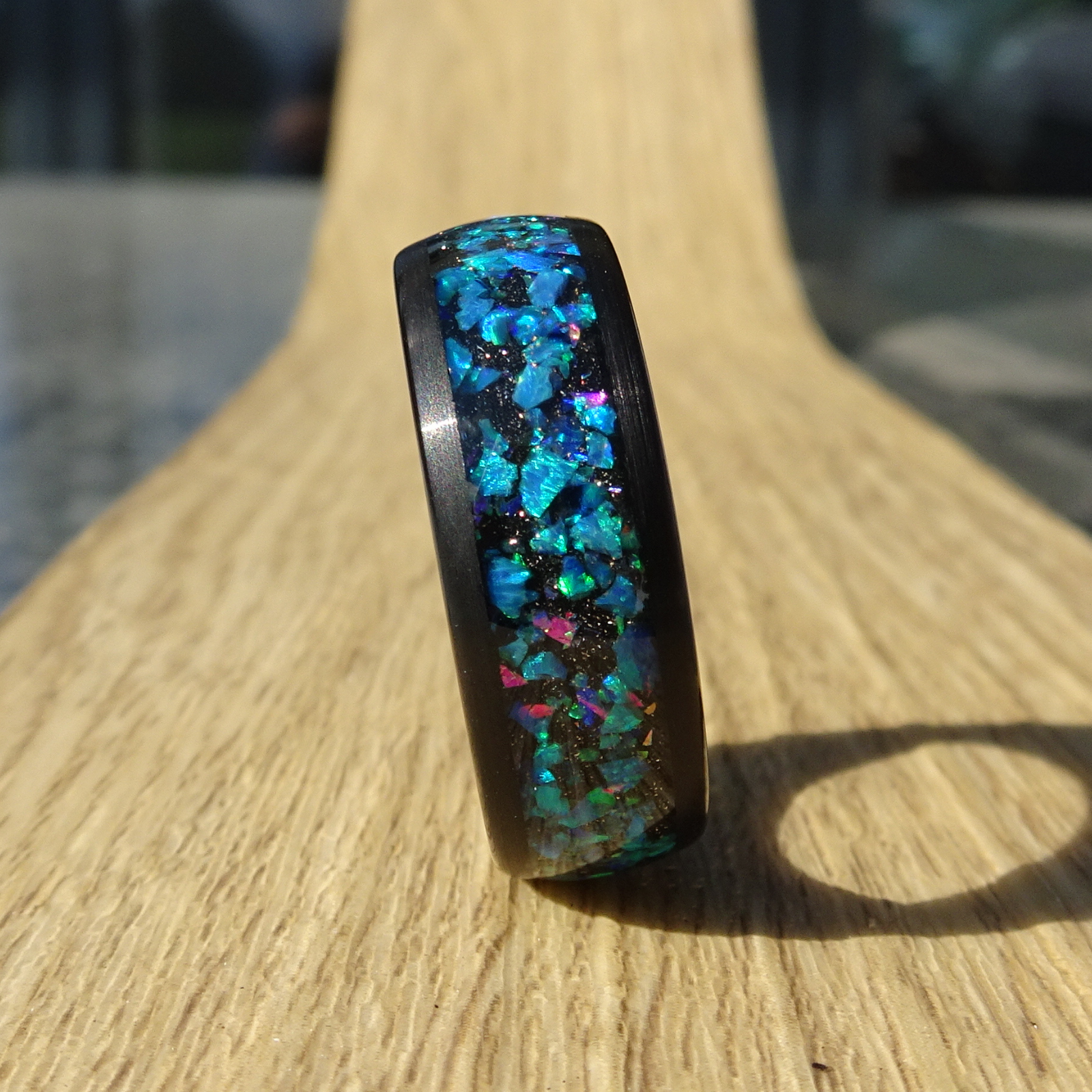 Men's opal band rings on sale