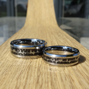 Heartbeat silver ring on sale