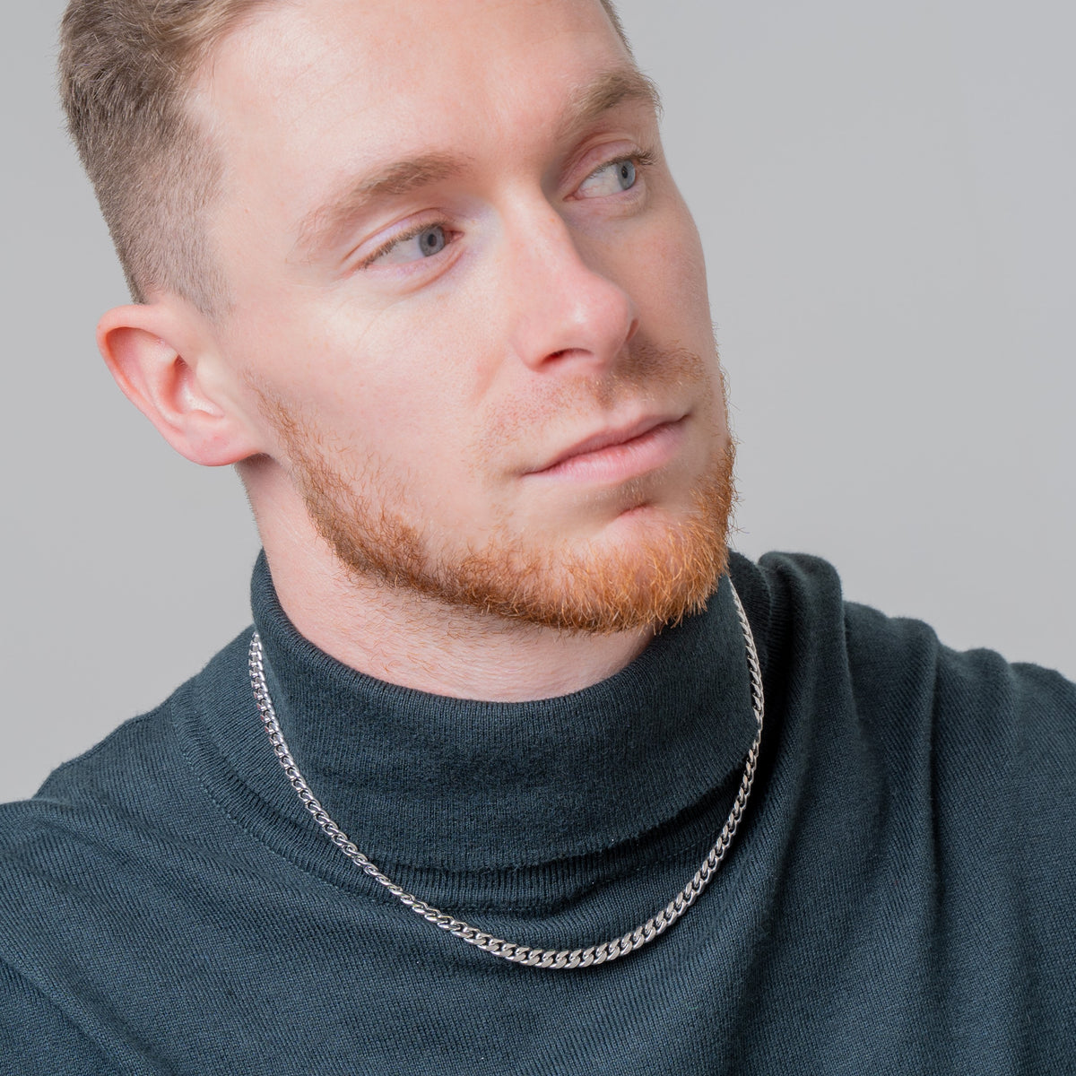 Stainless Steel 6mm Diamond Cut Curb Chain Necklace