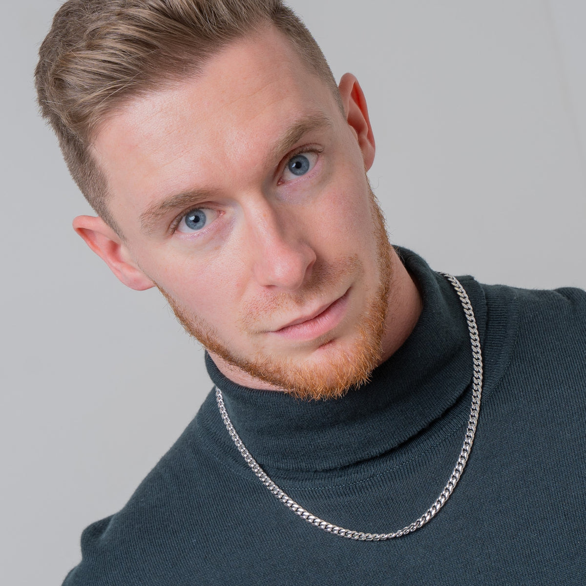 Stainless Steel 6mm Diamond Cut Curb Chain Necklace