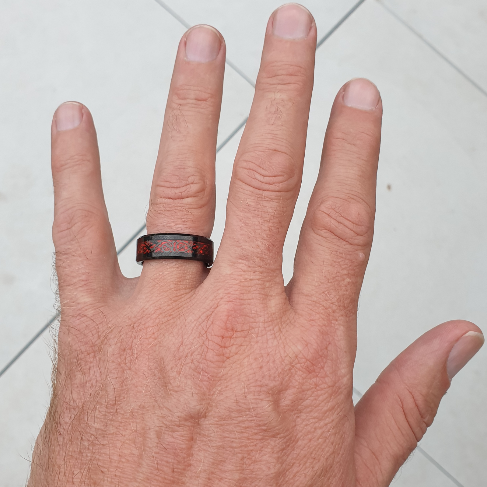 Red Green Blue Purple Black Chinese Dragon Tungsten 8mm Wonder