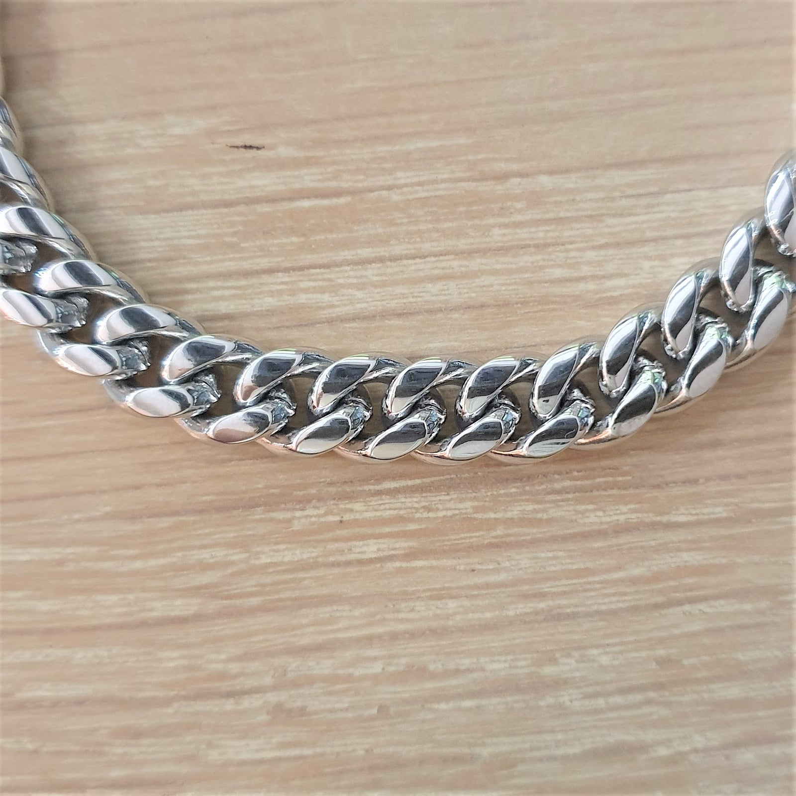 Stainless Steel 6mm Diamond Cut Curb Chain Bracelet
