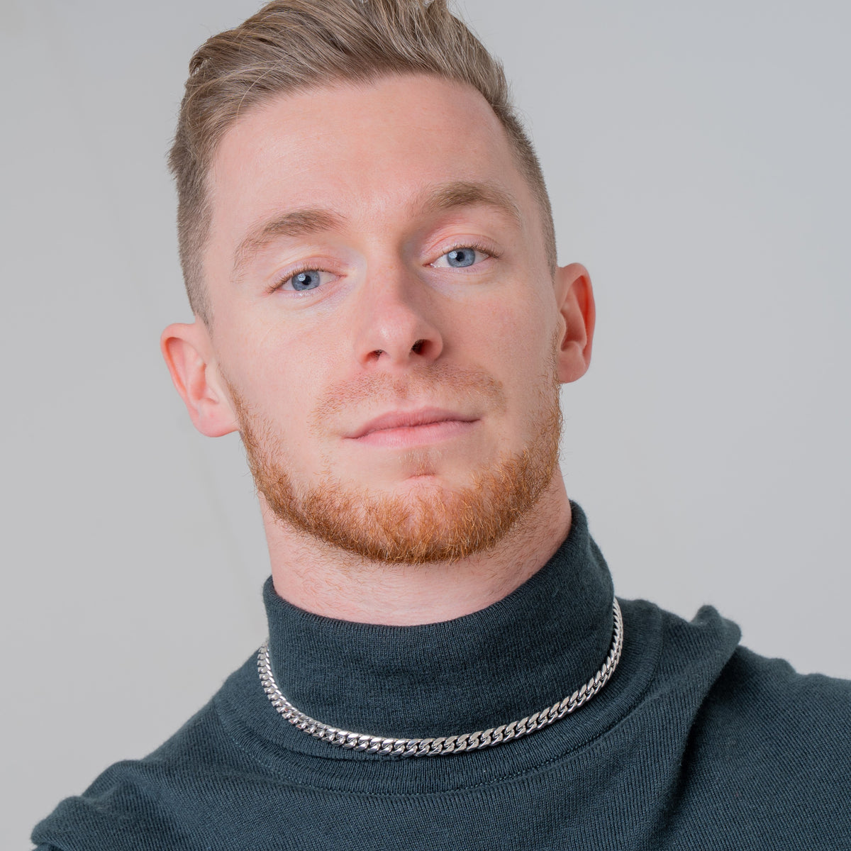 Stainless Steel 8mm Diamond Cut Curb Chain Necklace