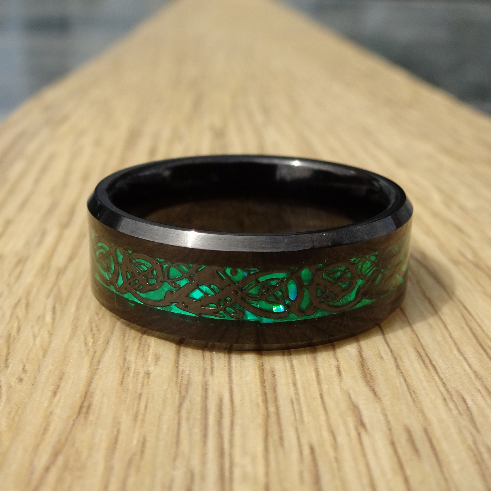 Tungsten celtic 2025 dragon ring