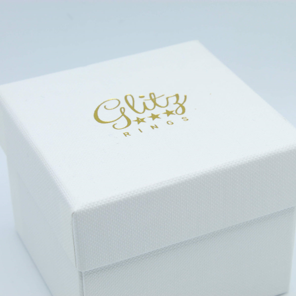 Light Pink Stone White Gold 3mm Full Glitz Ring