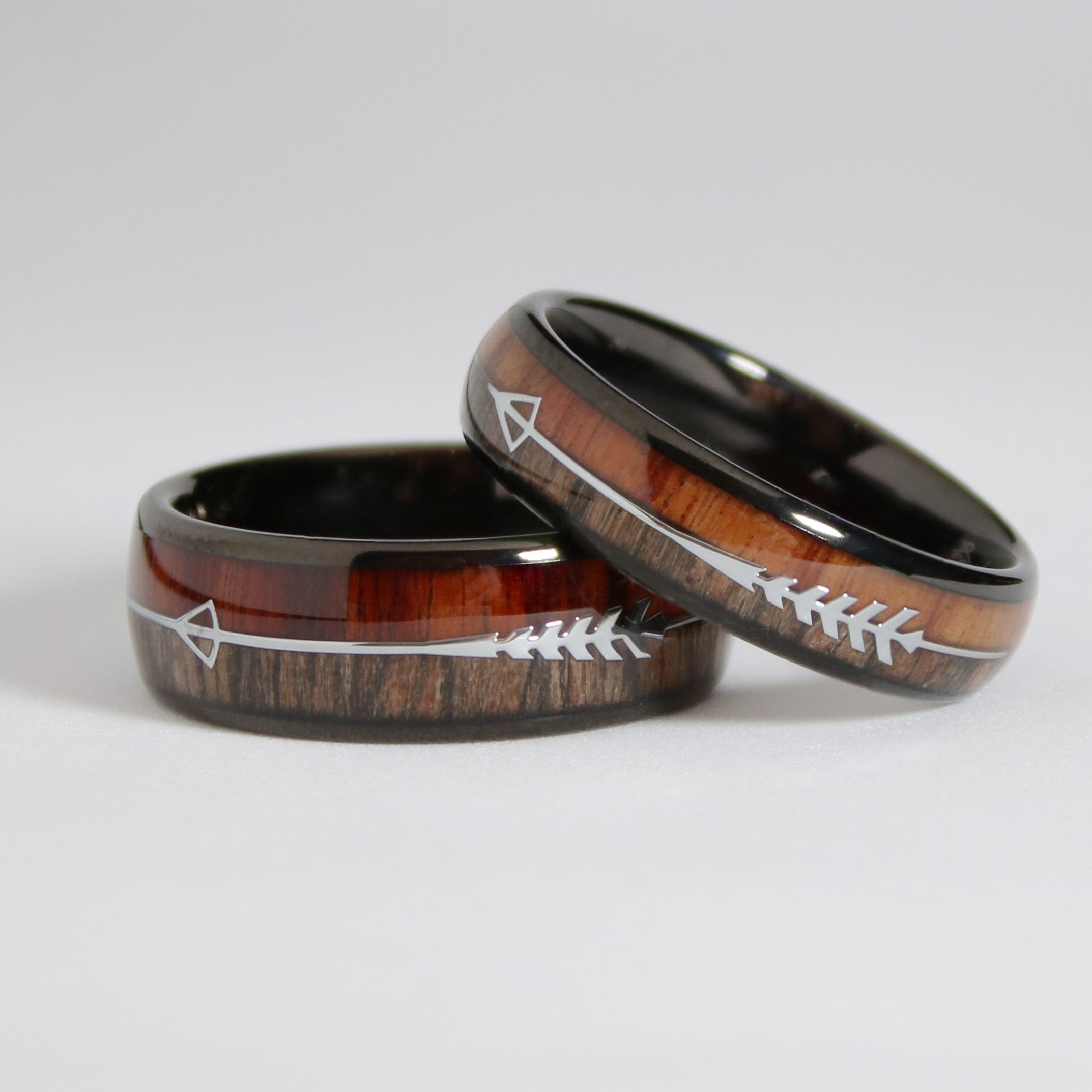 The Harold Arrow Wood Wonder Ring Set - Rock Solid Rings